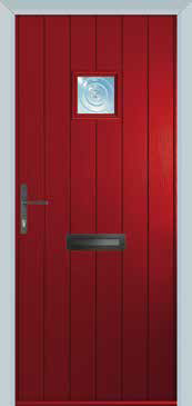 Solidor Composite Door Flint Square Ruby Red