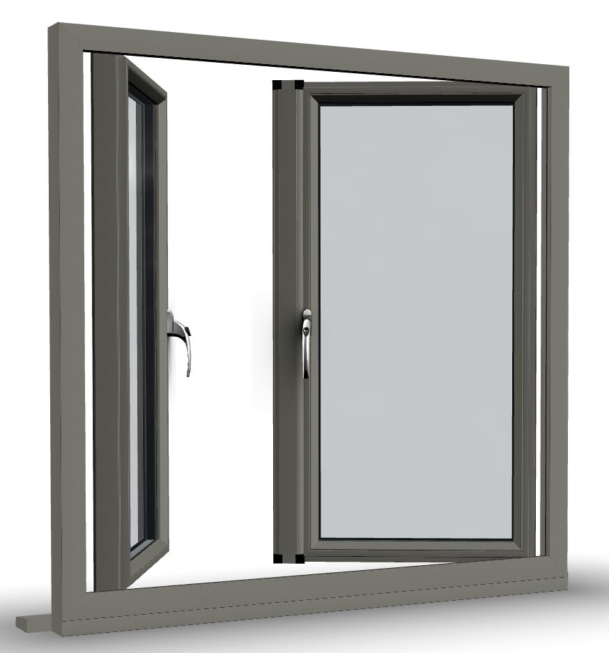 French Window with Floating Mullion - perfect for Fire Escape Windows in smaller openings