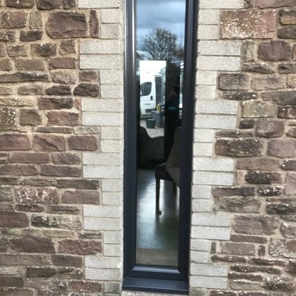 Anthracite Grey Lipped PVCu Casement Windows installed in Usk for the Bakers
