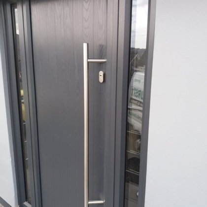 Anthracite Grey Composite Door and Side LIghts for the Horgans of Pontypool