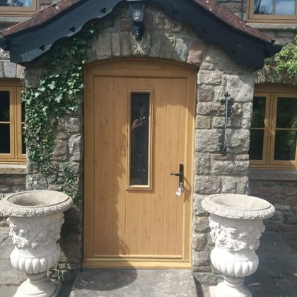 Mr and Mrs Pulling Chepstow Timesless Flush Casement Heritage Windows in Irish Oak PVCu