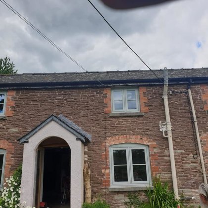Agate Grey Flush Casement Windows installed in Monmouth for the Meyricks