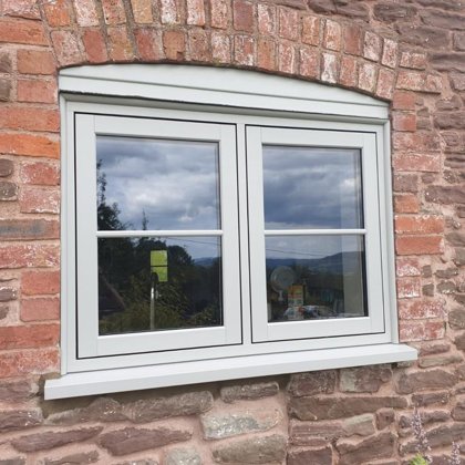 Agate Grey Flush Casement Windows installed in Monmouth for the Meyricks