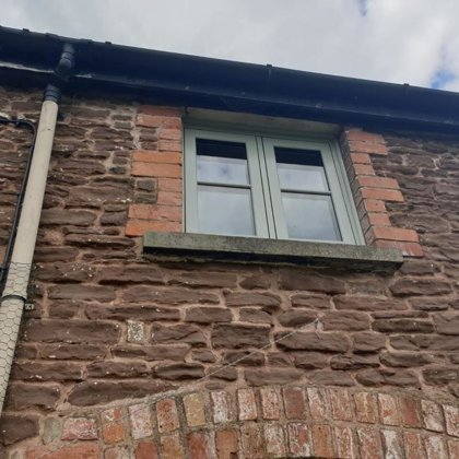 Agate Grey Flush Casement Windows installed in Monmouth for the Meyricks