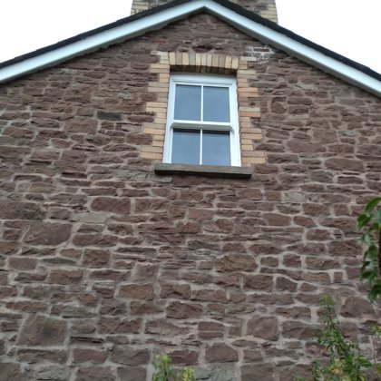 Textured White Sliding Sash Windows installed for the Boilings of Monmouth