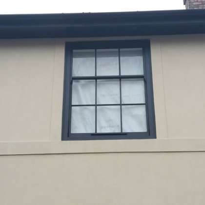 Anthracite Grey Legacy Sliding Sash Windows installed for the Johnstons of Cardiff
