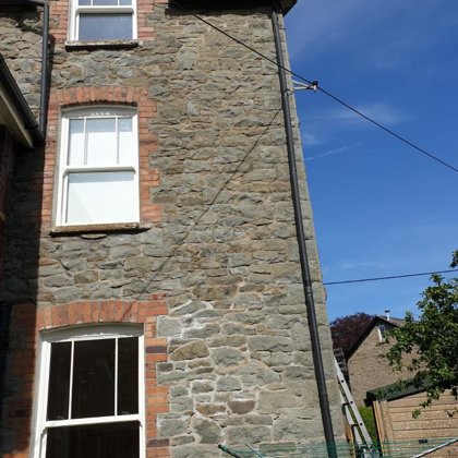 Textured White Legacy Vertical Sliding Sash Windows installed for the Proberts of Builth W