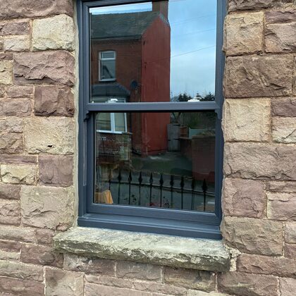 Mrs Rowlands Abergavenny Anthracite Grey Legacy Vertical Sliding Sash Windows Close