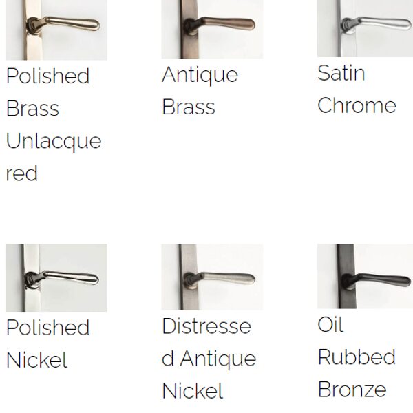 Aluco Traditional Hardware Colour Options
