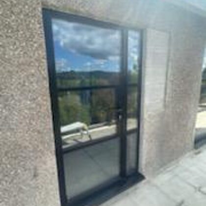 Aluco Steel-look Door and Screen for the Westcotts of Bridgend