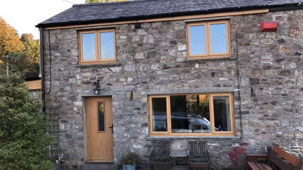 Irish Oak PVCu Windows and Solidor Composite Door for the Durbers of Gilwern