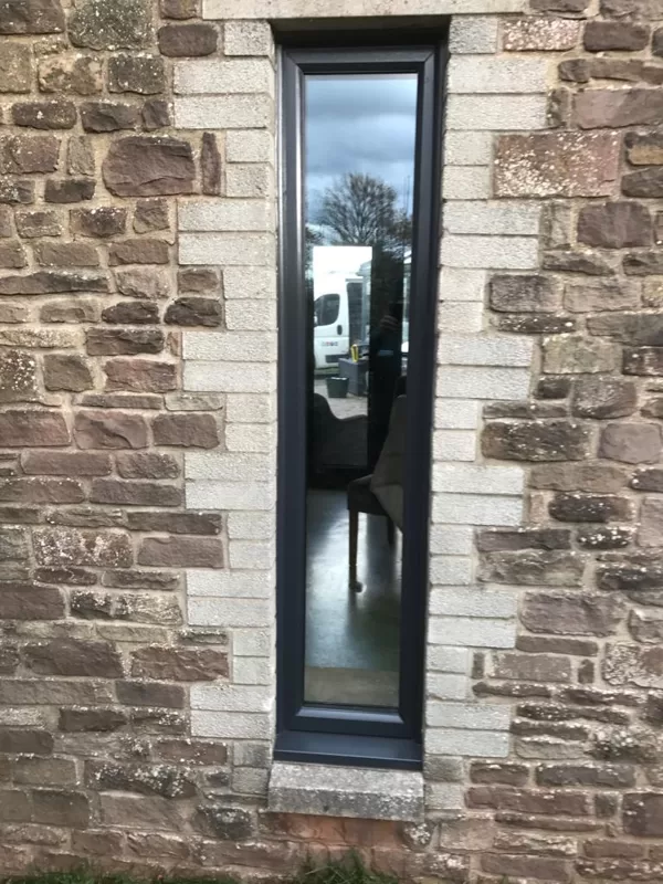 Anthracite Grey Lipped PVCu Casement Windows installed in Usk for the Bakers
