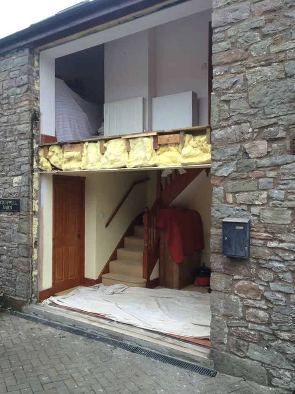 Double Height Barn Conversion Screen with Doors DURING