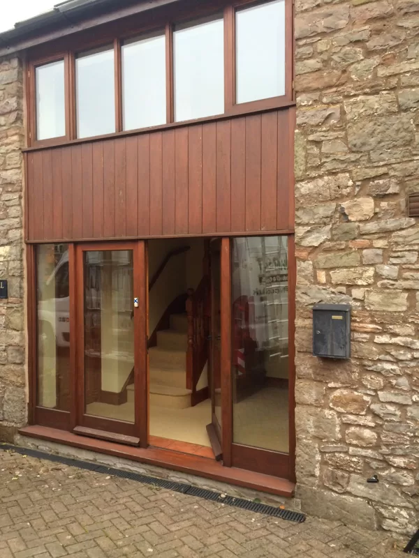 Double Height Barn Conversion Screen with Doors BEFORE
