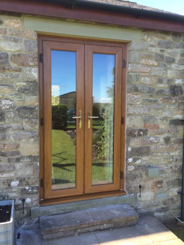 Duraflex PVCu French Doors Antique Golden Oak AFTER