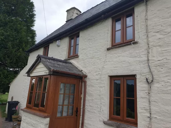 Oak PVCu Windows and Oak Solidor installed for Mrs Williams of Tretower