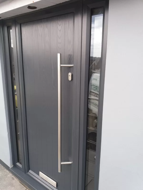 Anthracite Grey Composite Door and Side LIghts for the Horgans of Pontypool