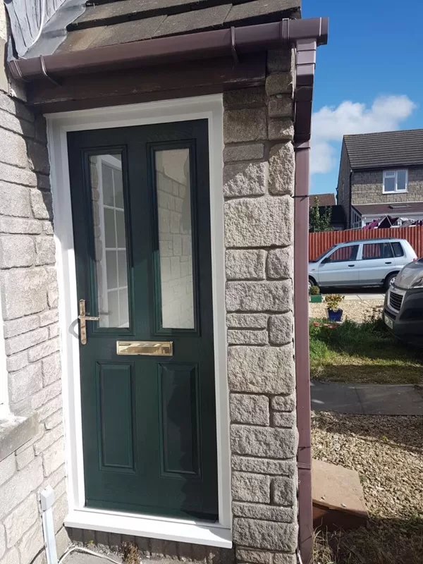 The Warrens, Llantwit Major - Door-Stop Door in Dark Green