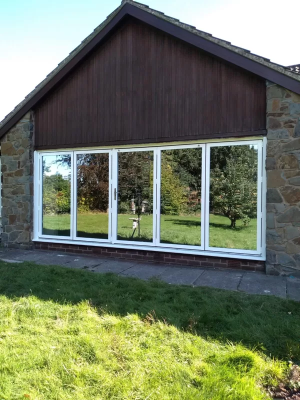 5 Section Aluminium BiFolding Sliding Doors for the Hazelby's of Brecon