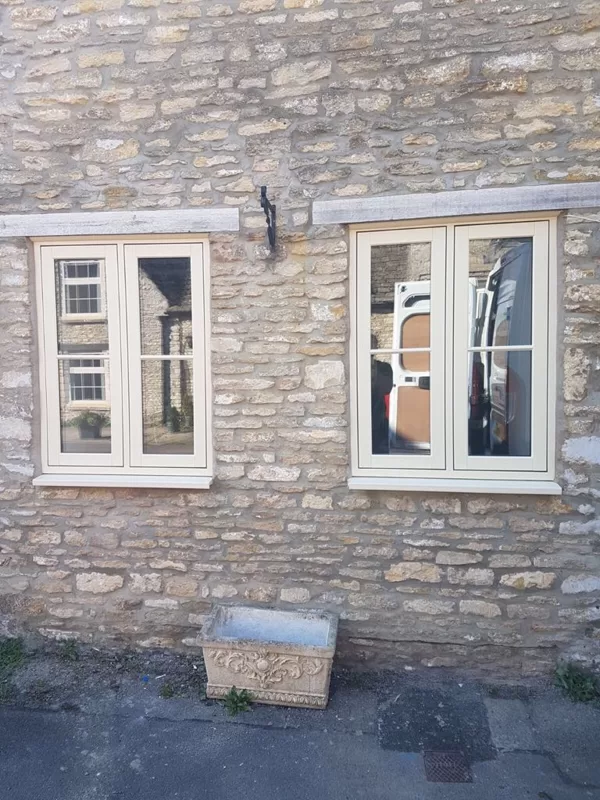 Flush Casement Windows in Agate Grey on Textured Wood White for the Turners of Malmesbury