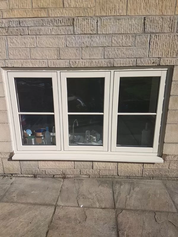Flush Casement Windows in Agate Grey on Textured Wood White for the Turners of Malmesbury