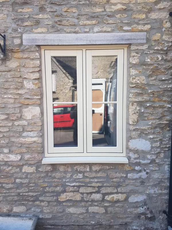 Flush Casement Windows in Agate Grey on Textured Wood White for the Turners of Malmesbury