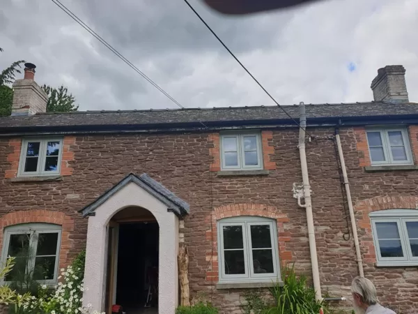 Agate Grey Flush Casement Windows installed in Monmouth for the Meyricks