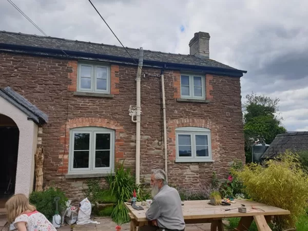 Agate Grey Flush Casement Windows installed in Monmouth for the Meyricks