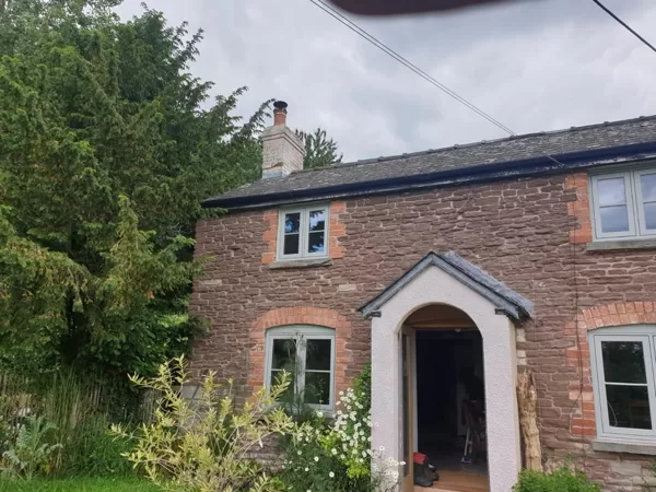 Agate Grey Flush Casement Windows installed in Monmouth for the Meyricks
