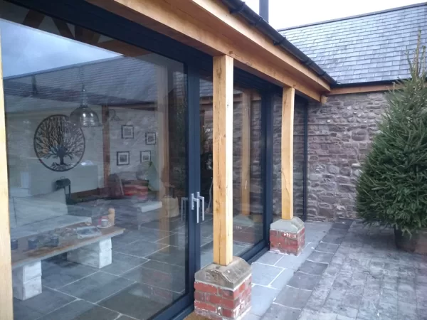 Widespan Aluminium Sliding Patio Doors installed for the Barringtons of Abergavenny
