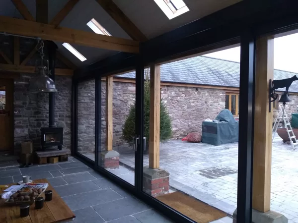 Widespan Aluminium Sliding Patio Doors installed for the Barringtons of Abergavenny