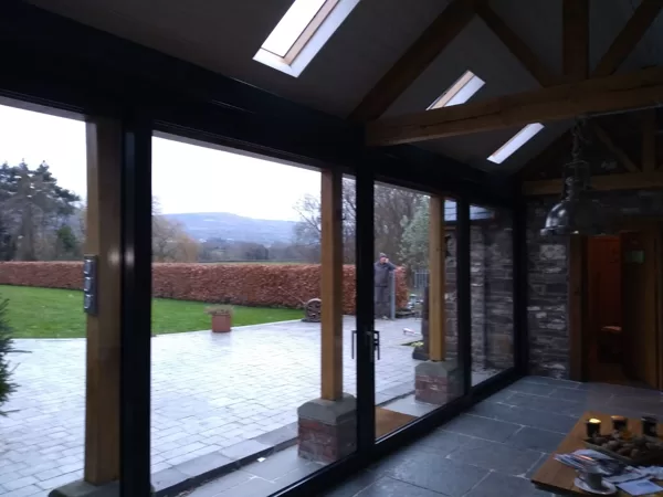 Widespan Aluminium Sliding Patio Doors installed for the Barringtons of Abergavenny