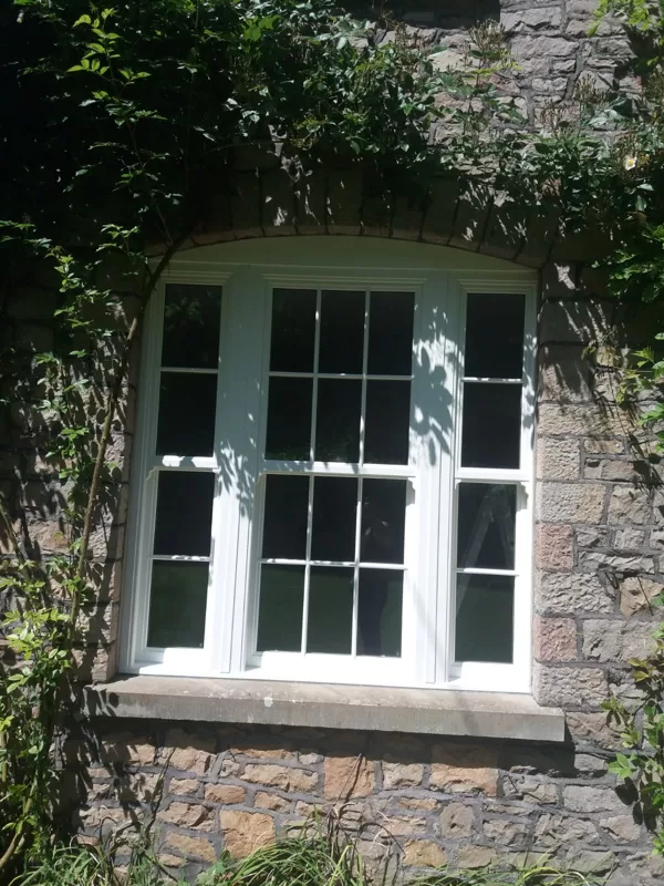 Textured White Legacy Vertical Sliding Sash Windows installed for the Hawes of Chesptow