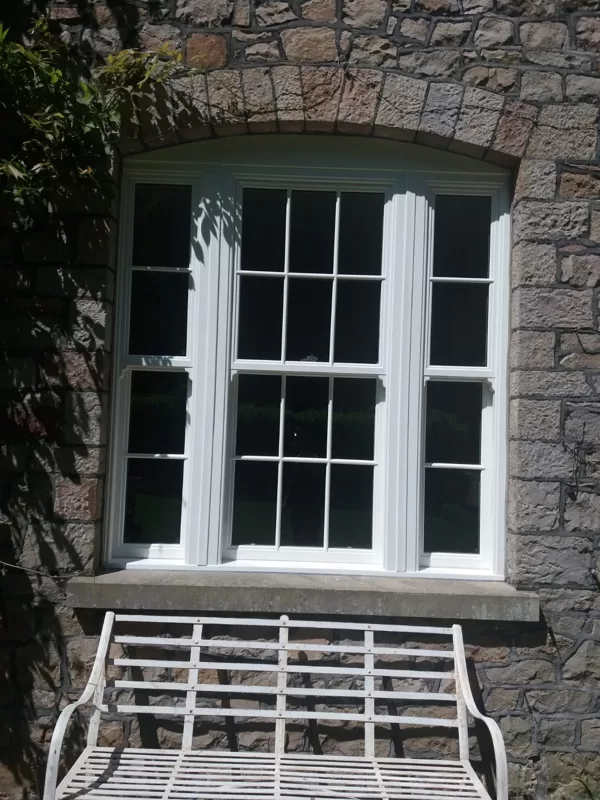 Textured White Legacy Vertical Sliding Sash Windows installed for the Hawes of Chesptow
