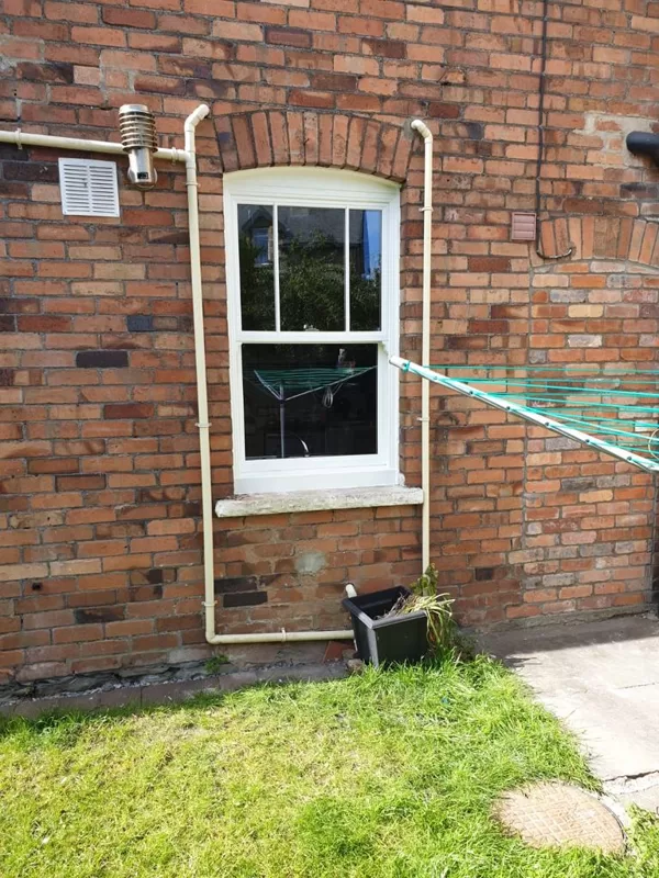 Textured White Legacy Vertical Sliding Sash Windows installed for the Proberts of Builth W