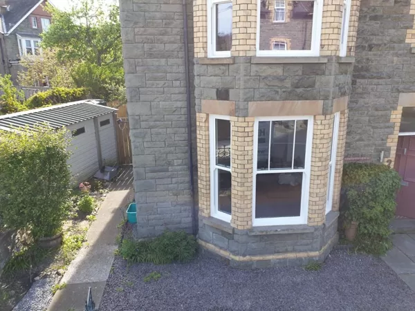 Textured White Legacy Vertical Sliding Sash Windows installed for the Proberts of Builth W