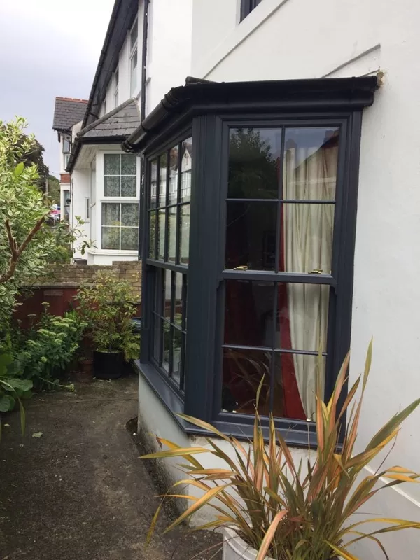 Anthracite Grey Legacy Vertical Sliding Sash Windows installed for the Llewellyn'