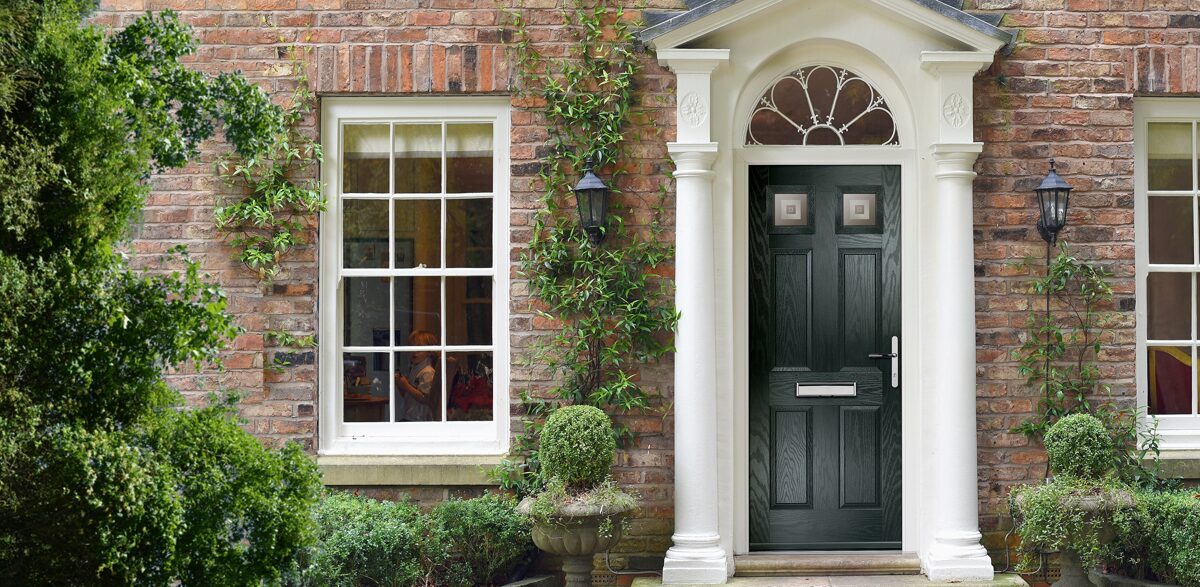 Gallery44 Composite Door Black No. 10 Style Classic Design in Victorian House