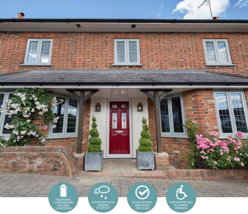 Gallery44 Composite Door House Front Entrance with Front Windows