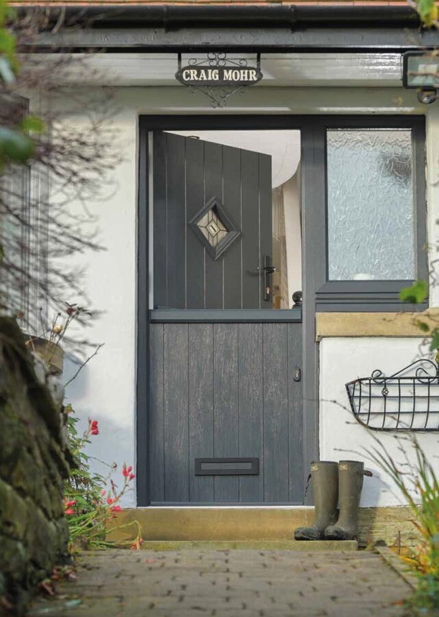 Solidor Anthracite Grey Stable Door Open